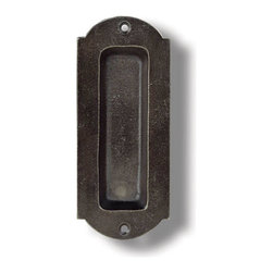 Small Ornate Flush Door Pull - Cabinet And Drawer Handle Pulls