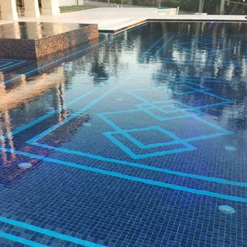 Luxury All Tile Steel Blue Pool & Spa