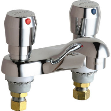 Chicago Faucets 802-V665AB Centerset Bathroom Faucet - Chrome