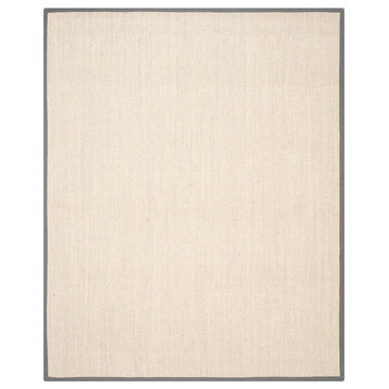 Safavieh Natural Fiber Collection NF443 Rug, Marble/Grey, 8' X 10'