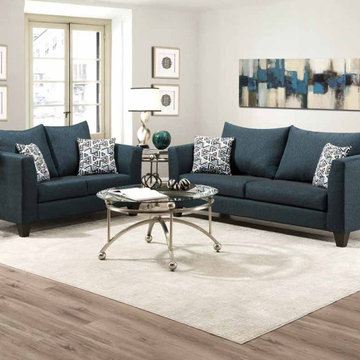 Crypton Turquoise Sofa & Loveseat Collection