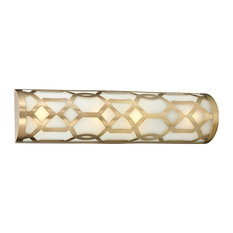 Libby Langdon for Crystorama 1 Light Aged Brass Bath Fixture
