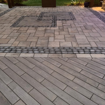 Patio with Water feature, Techo bloc and Trex producs