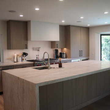 Luxury Kitchen with Waterfall Island