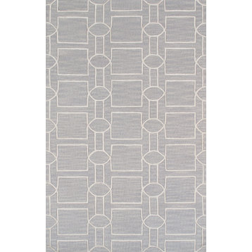 Pasargad Transitiona Collection Hand-Tufted Vsilk&wool Area Rug- 4' 0" X  6' 0"