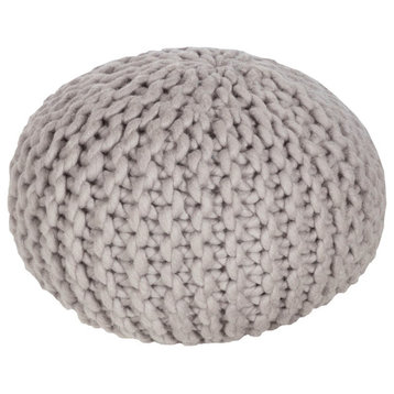 Fargo Pouf by Surya, Taupe