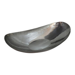 Gandola 18 in. Oblong Hammered Bowl - Decorative Bowls