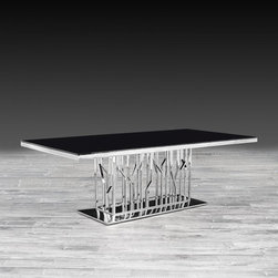 Lorensia Dining Table Silver - Lorensia Collection - Dining Tables