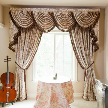 Valance curtains with swags and tails by celuce.com