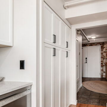 Galley Style Kitchen Remodel Done in Two-Tone Cabinets