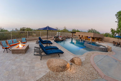 Arizona Swimming Pool with Firepit