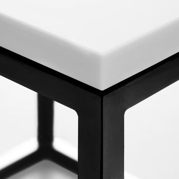 BERNIX | Marble coffee table Athena - Vetro Bianco