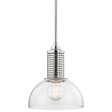 Halcyon 1 Light Pendant in Polished Nickel