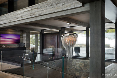 Example of a trendy staircase design in Other