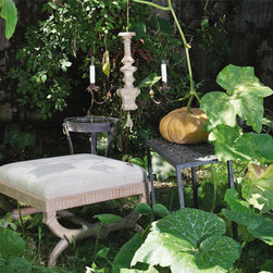 Tivoli Bench, Verona Chandelier, Piazza Table, Rivoli Table - Furniture