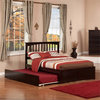 AFI Mission Full Solid Wood Bed with Twin Trundle in Espresso