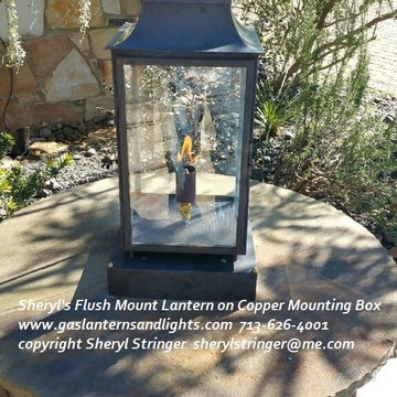 Sheryl's Post Mounted Gas Lanterns