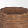 Porta Large Medium Brown Reclaimed Wooden Pot