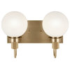 Hex 1 Light Wall Sconce, Champagne Bronze, Champagne Bronze, 2 Light