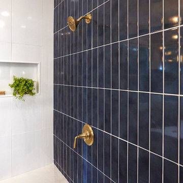 Soldiered Blue and White Tile Combo