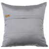 Crochet Net Fabric 24"x24" Silk Grey Pillow Sham, Diamond Girl