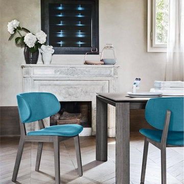 Claire Side Chair - Grey Frame - Oslo Aquamarine Seat Finish