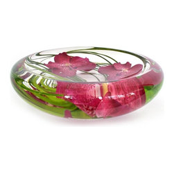 Magenta Vanda Flower Bowl - Home Decor