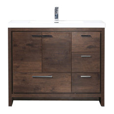 50 Most Por 3 Drawer Bathroom Vanities For 2018 Houzz Mod Clarno Vanity Rosewood Right Drawer Bathroom Vanities And Sink Consoles
