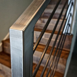 Simple, Clean Brushed steel hand rail - Home Improvement