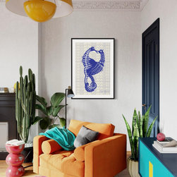 Seahorses Print - Drawings And Illustrations
