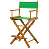 24" Director's Chair With Honey Oak Frame, Green Canvas