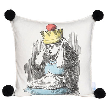 Alice And Her Crown Artisan Pillow, 24x24