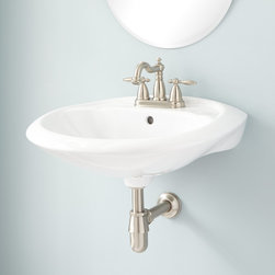 AINSLIE PORCELAIN WALL-MOUNT SINK - Bathroom Sinks