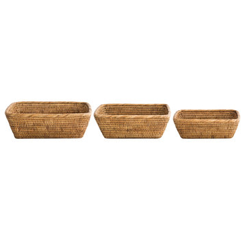 Artifacts Rattan™ 3-Piece Basket Set, Honey Brown
