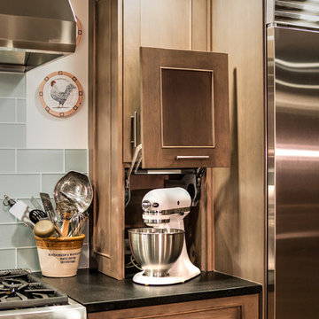Transitional Warm Brown Kitchen in Red Birch
