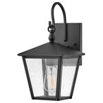 Hinkley Lighting - Hinkley Lighting Huntersfield 1 Light Outdoor Wall Mount, Black - Inspired by the heirloom quality of a traditional European lantern, Huntersfield breathes contemporary tradition. The oversized cast arm and loop offer a stately yet subtle appearance. Huntersfield is available in a Black or Burnished Bronze finish.