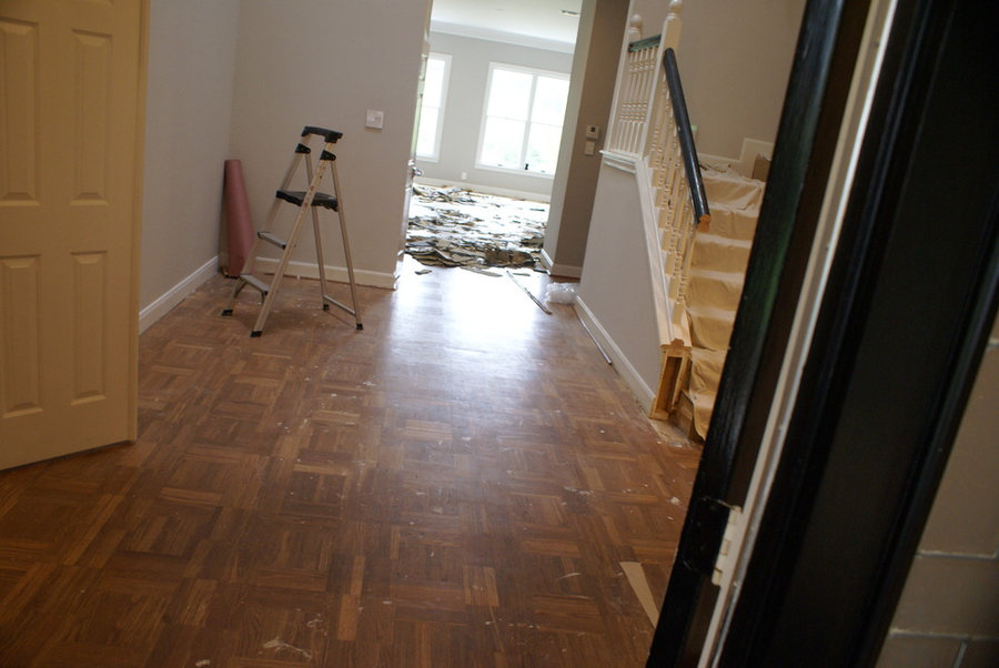 Westlake dark wood floors