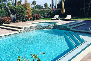 Inspiration for a midcentury pool in Miami.