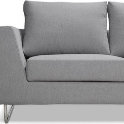 Asher Fabric Chaise Sectional - Sectional Sofas
