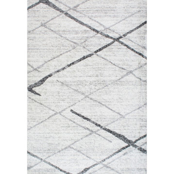nuLOOM Thigpen Striped Contemporary Area Rug, Gray, 8'x11'