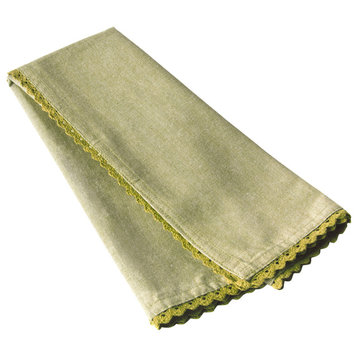 Lacey Lace Tea Towel, Olive