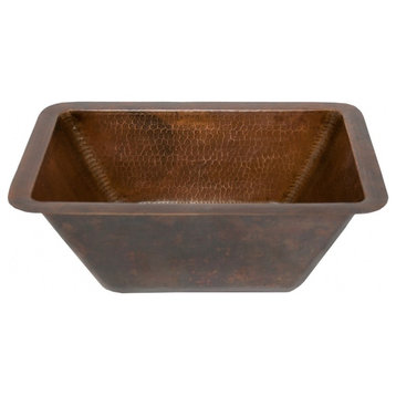 Rectangle Copper Prep Sink With 3.5" Drain Size