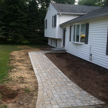 Install New Stoop & Front Paver Walkway - North Haven
