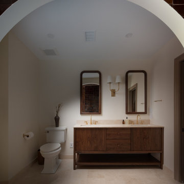 Classic Meets Modern: Elegant Bathroom in Dark Textures in Washington, D.C
