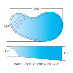 Martinique by Alaglas - Medium Fiberglass Pool - Outdoor Products