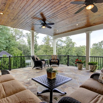 Upper /  Lower Stone Patio Deck & Porch