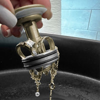 STYLISH Brushed Gold Standard Pop-Up Vessel Sink Drain with Overflow Set of 2