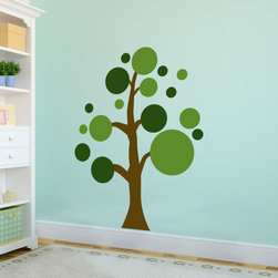Modern Green Tree - Wall Decals