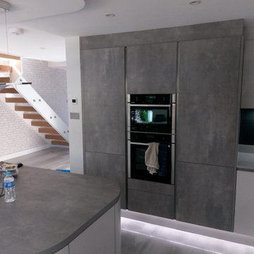 Handless Kitchen Design in Edgeware, London by Kudos Interior Design