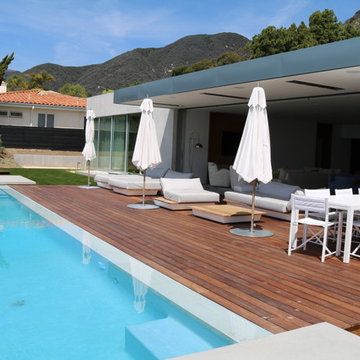 Ipe deck merge with pool Mailbu CA